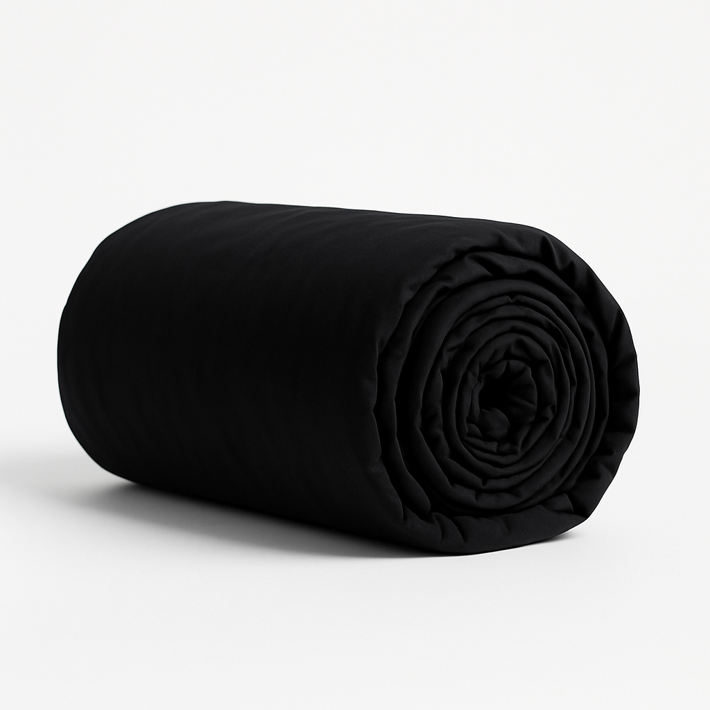 Schwarzes Spannbettlaken 600TC –  Ägyptische Baumwolle